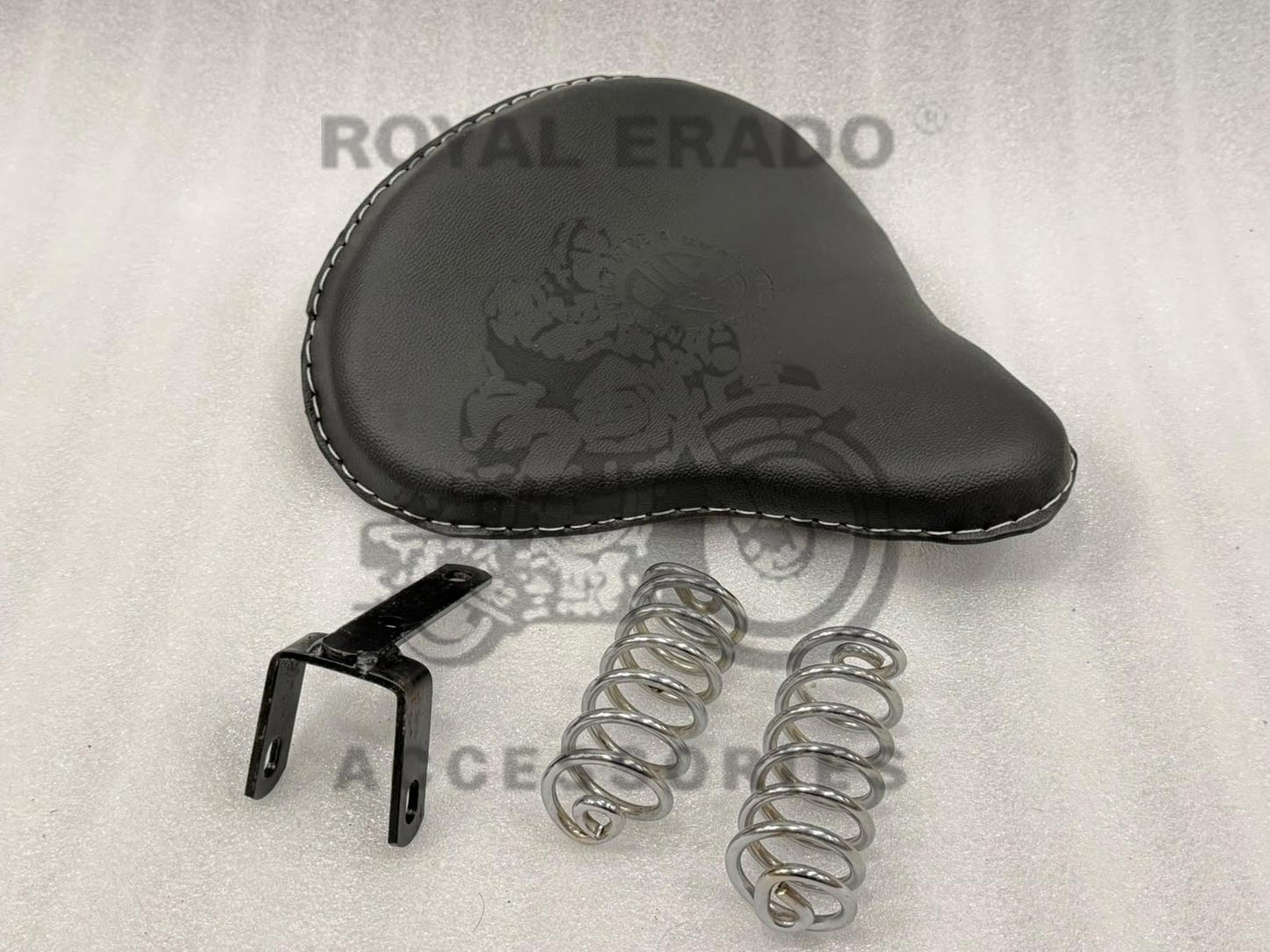 Royal Enfield Vintage G2 1962 Old Model Bullet 350 Kabir Singh Style Front Solo Black Seat With Spring (Arjun Ready Seat) For Classic Electra Standard