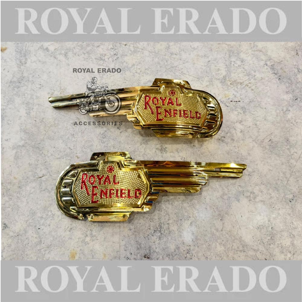 Royal enfield vintage g2 1962 old model bullet 350 standard tank monogram in brass