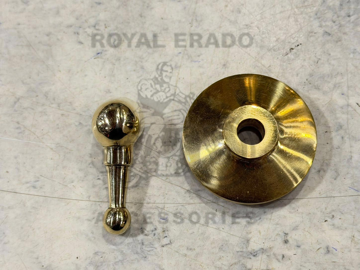 Oil Filter Cap With Round Nut In Brass For Royal Enfield Vintage G2 1962 Old Model Standard Bullet 350 500 Early Models Before 2010 Model CI Engine
