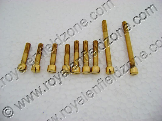 Brass gear box screw kit 9 peaces for royal enfield old model standard & electra before 2010 model