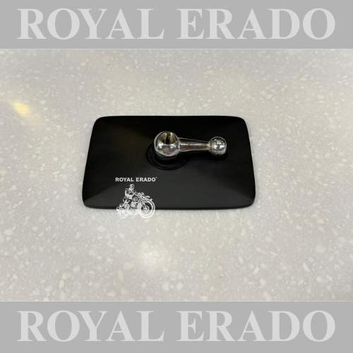 Royal Enfield black Aluminium tappet plate with chrome wing nut for vintage G2 1962 old model bullet 350 standard electra cast iron engine.