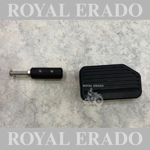 Royal Enfield Super Meteor 650 gear lever extender and big brake rubber for a comfortable ride.