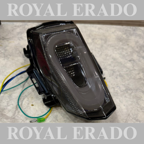Yamaha R15 v3 v4 custom tail light led with white light for parking, red light for brake, and orange light for indicator