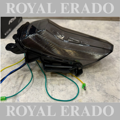 Yamaha R15 v3 v4 custom tail light led with white light for parking, red light for brake, and orange light for indicator