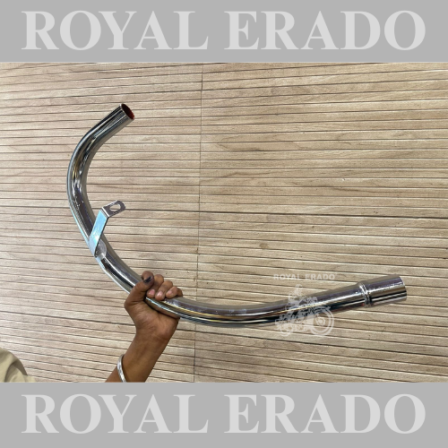 Royal Enfield old model short small C-type bend pipe for Electra and Standard cast iron engine can be fitted to vintage G2 1962 old model bullet 350 also.