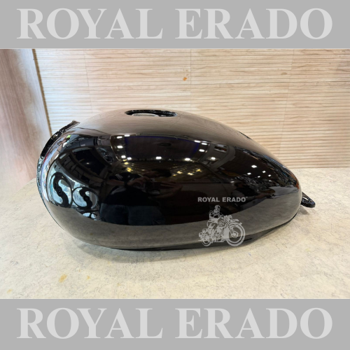 Royal Enfield Classic Electra Standard UCE Model BS-3 BS-4 tank in plain black colour.