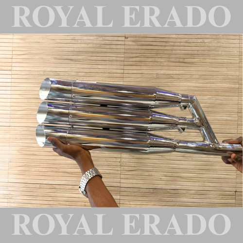 Royal Enfield Classic Electra Standard Battalion Harley style bobber chopper triple silencer exhaust with glasswool would give that base sound that can be made for Reborn Classic and new Standard Battalion also