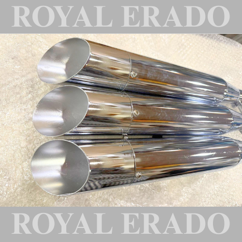 Royal Enfield Classic Electra Standard Battalion Harley style bobber chopper triple silencer exhaust with glasswool would give that base sound that can be made for Reborn Classic and new Standard Battalion also