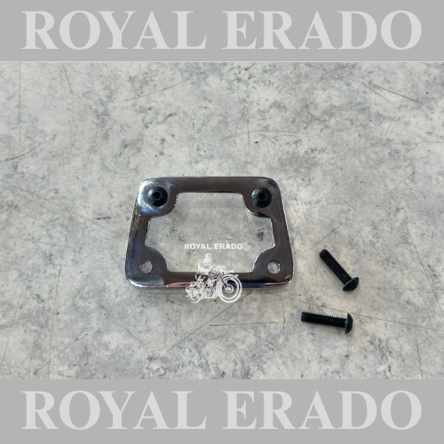 Royal Enfield UCE model Classic Electra Standard Tappet plate with glass in chrome to see the oil inside the bike and the Tappet moving.