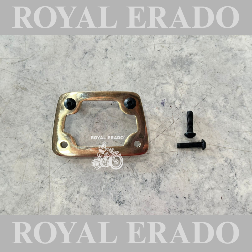 Royal Enfield UCE model Classic Electra Standard Tappet plate with glass in brass to see the oil inside the bike and the Tappet moving.