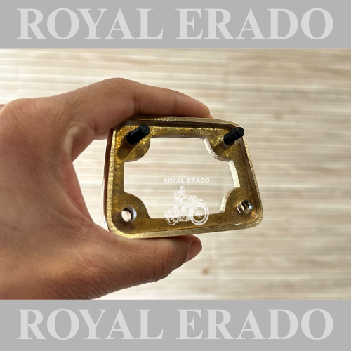 Royal Enfield UCE model Classic Electra Standard Tappet plate with glass in brass to see the oil inside the bike and the Tappet moving.
