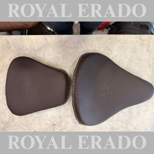 Royal Enfield brown Kabir Singh seat in brown for old Vintage G2 1962 bullet 350, Classic, Electra, and standard 350cc & 500cc.