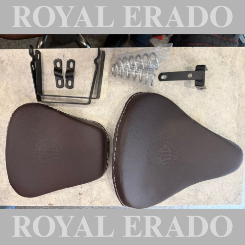 Royal Enfield brown Kabir Singh seat in brown for Classic Electra Standard Vintage G2 1962 old model bullet 350.