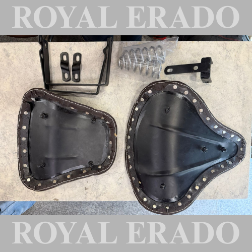 Royal Enfield brown Kabir Singh seat in brown for old Vintage G2 1962 bullet 350, Classic, Electra, and standard 350cc & 500cc.