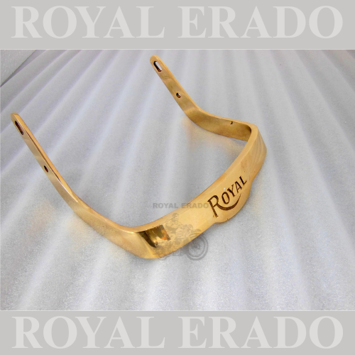 Royal Enfield rear brass seat handle backrest with royal written with laser For classic Electra and Standard vintage g2 old model Royal Enfield