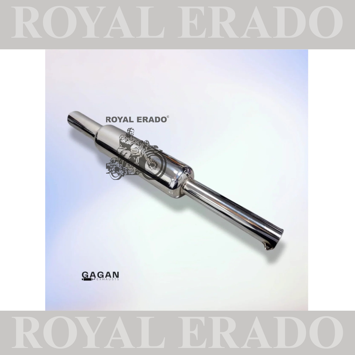 SMALL PUNJAB SILENCER CHROME  FOR ROYAL ENFIELD CLASSIC ELECTRA STANDARD
