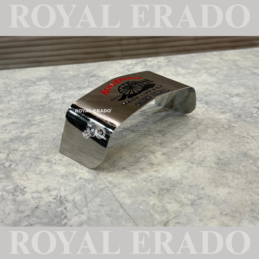 Royal Enfield Royal Enfield Reborn Classic Electra Standard battalion 1962 old model vintage g2 style Chrome tail light shade with made like a gun logo in red and black color.