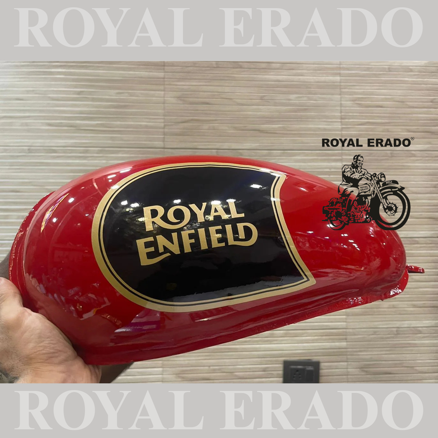 Royal Enfield Classic 350cc tank from 2013 to 2020 in red.