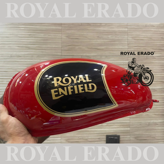 Royal Enfield Classic 350cc tank from 2013 to 2020 in red.