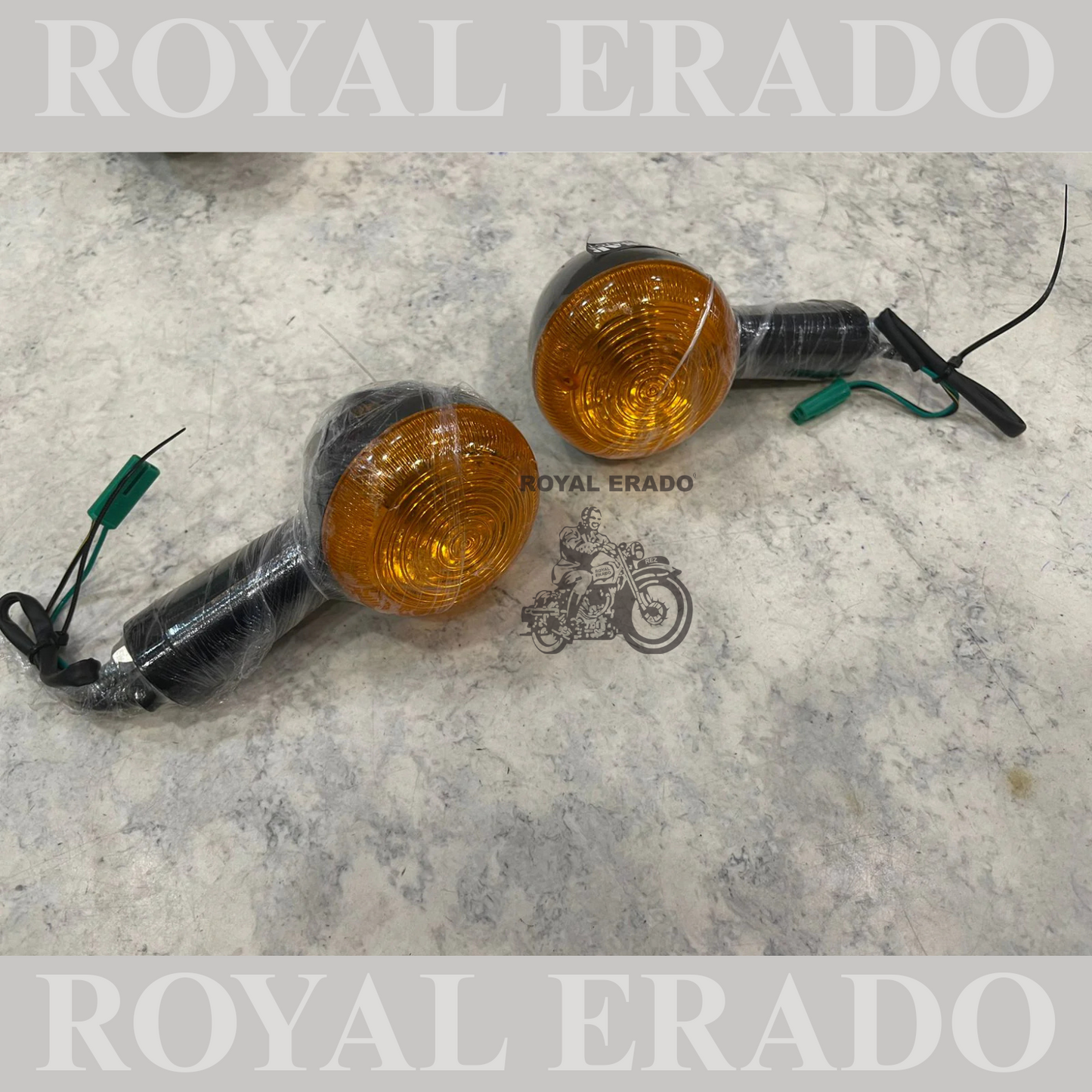 Royal enfield chrome INDICATOR FOR HUNTER 350  , METEOR 350 & REBORN classic and standard battalion chopper bobber avenger super meteor 650 SET of 2