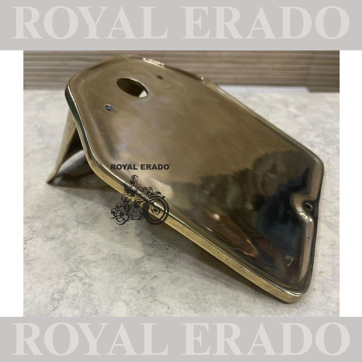 Royal Enfield vintage g2 style 1962 old model rear number plate in brass heavy duty for classic electra and standard