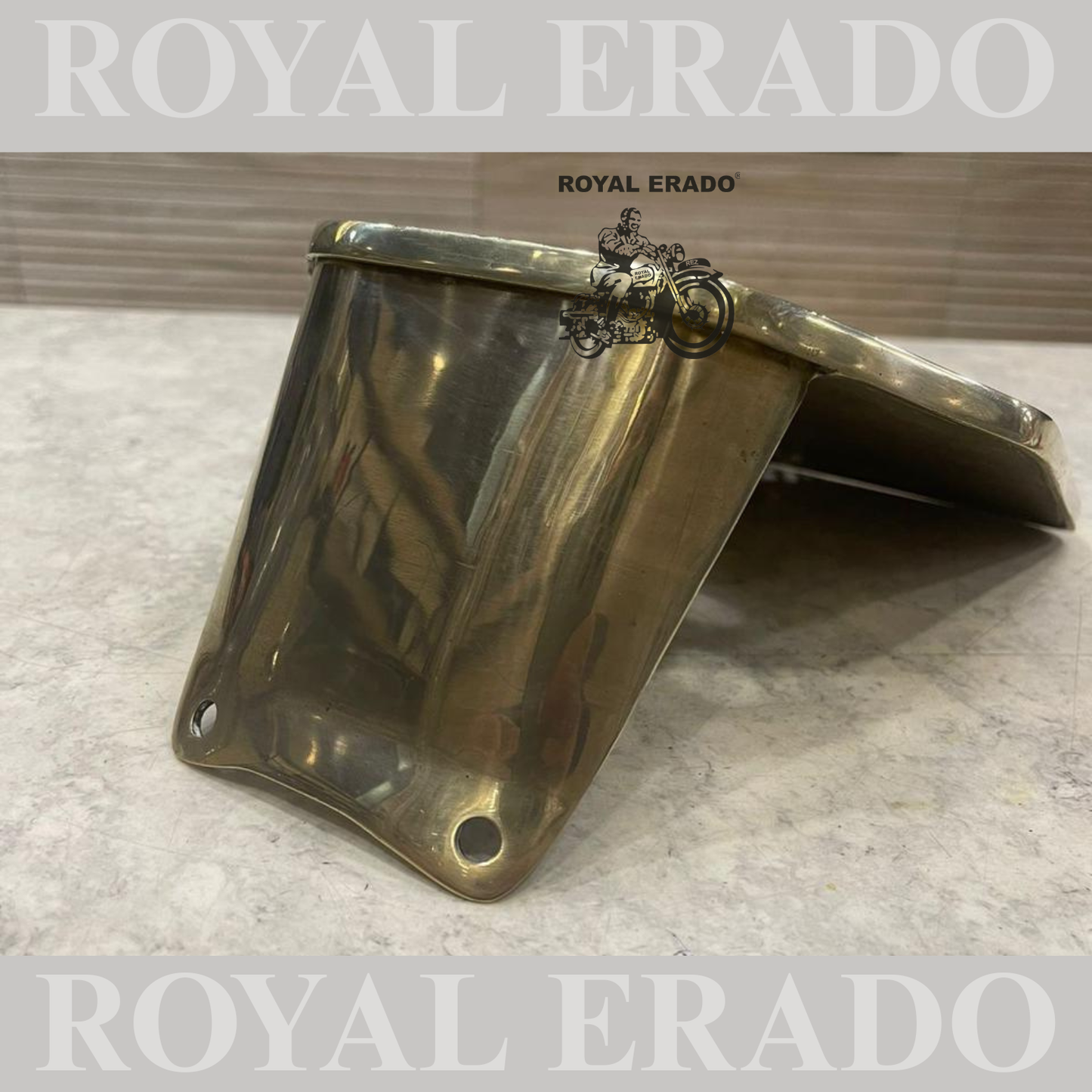 Royal Enfield vintage g2 style 1962 old model rear number plate in brass heavy duty for classic electra and standard