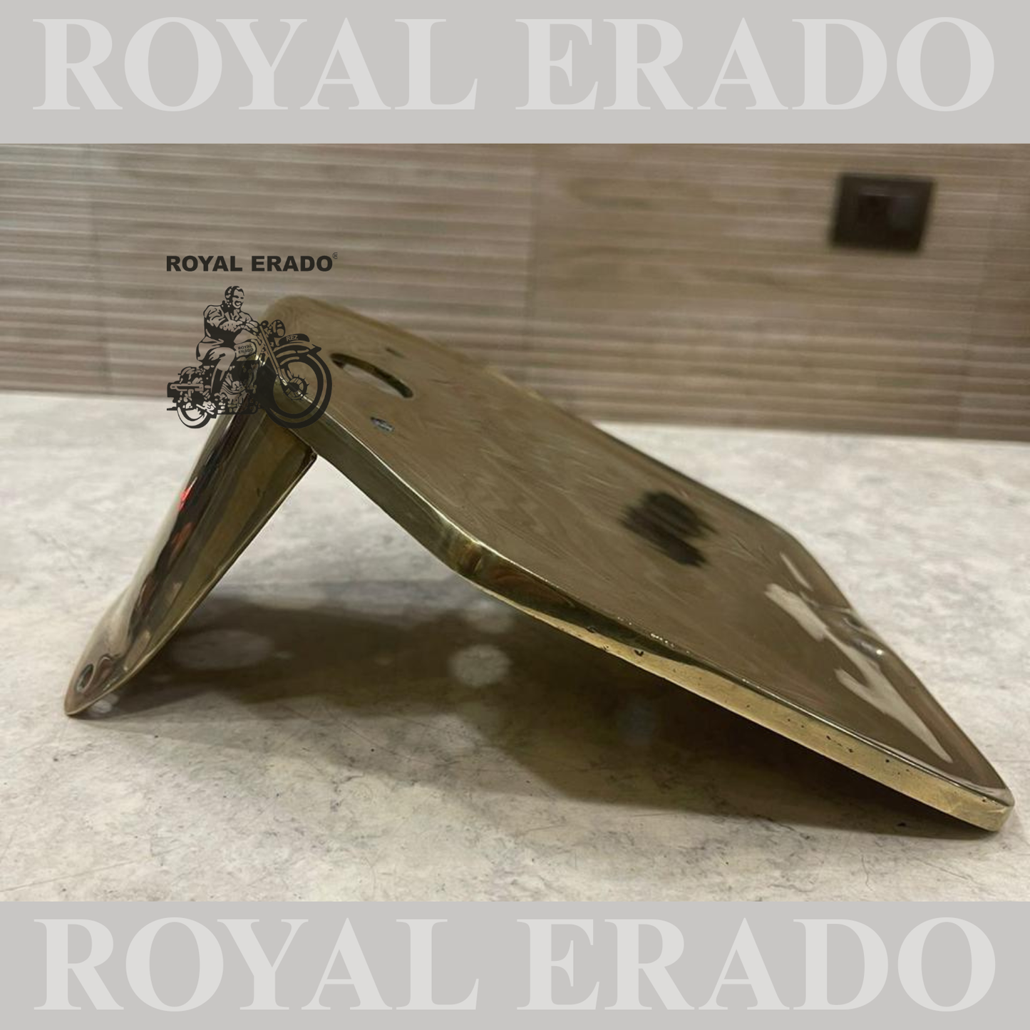 Royal Enfield vintage g2 style 1962 old model rear number plate in brass heavy duty for classic electra and standard