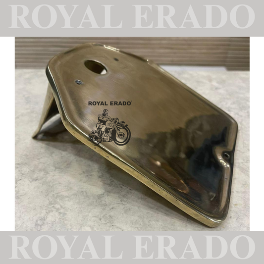 Royal Enfield vintage g2 style 1962 old model rear number plate in brass heavy duty for classic electra and standard