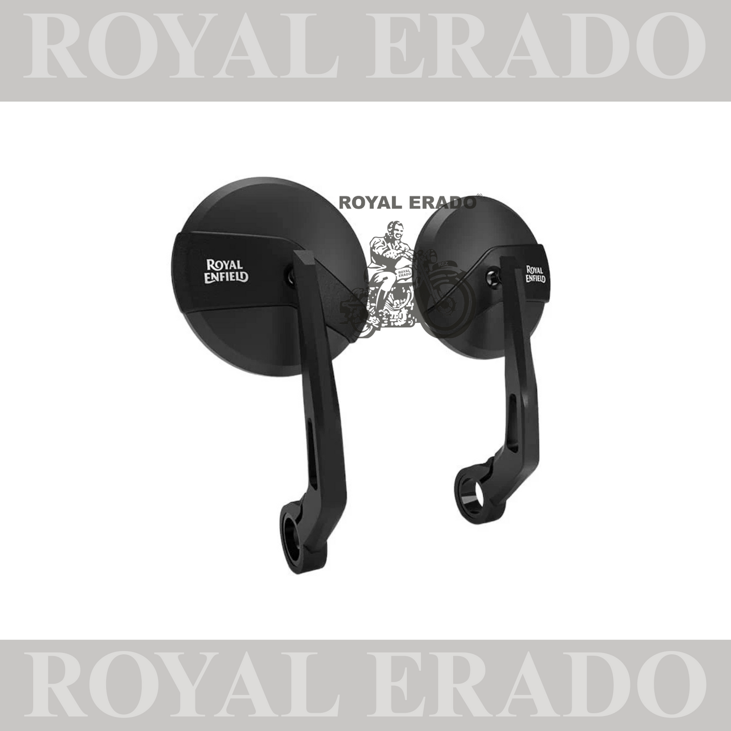 BAR END MIRROR in black  FOR ROYAL ENFIELD HUNTER , REBORN CLASSIC & METEOR 350 , classic electra standard battalion , super meteor 650