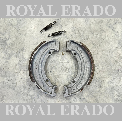 Royal enfield genuine rear brake shoe with spring for classic electra standard bs-3 bs-4 and vintage g2 1962 old model bullet 350