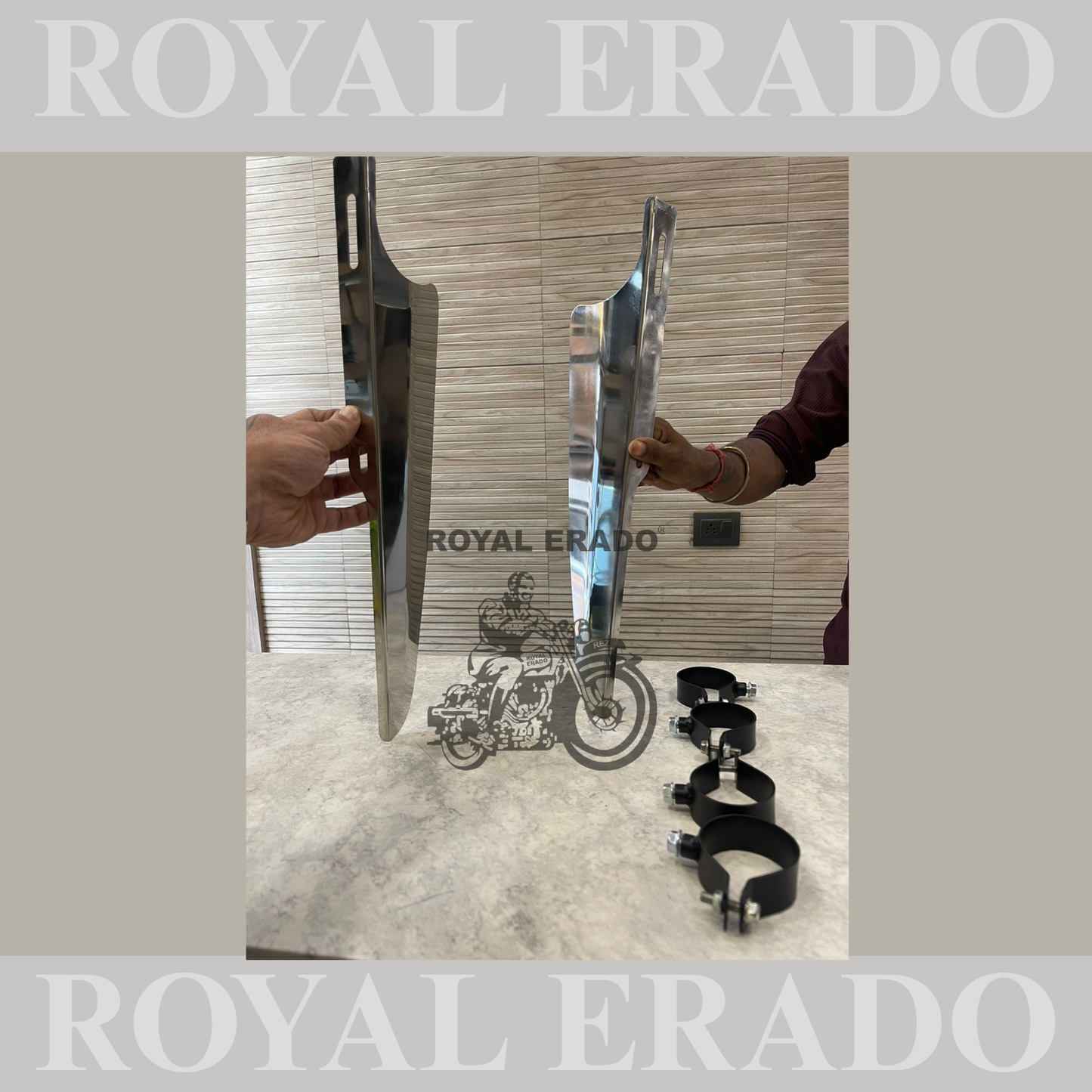Royal Enfield Super Meteor 650 Reborn Classic standard Electra wind deflector in stainless steel