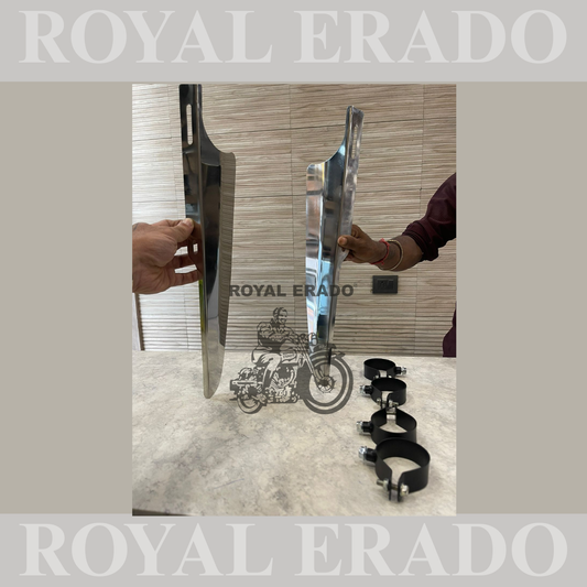 Royal Enfield Super Meteor 650 Reborn Classic standard Electra wind deflector in stainless steel