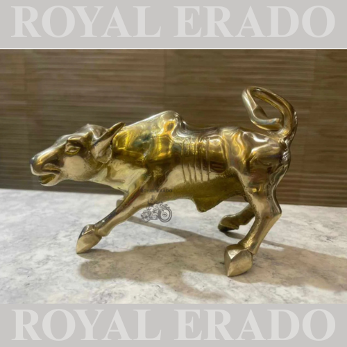Solid brass bull big in size for front mudguard for royal enfield classic electra , standard battalion reborn hunter 350 super meteor 650 meteor 350 Jawa bobber