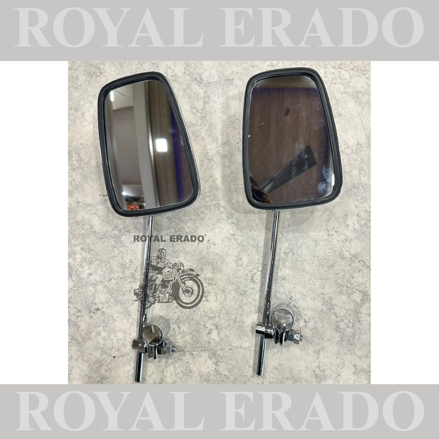 Royal Enfield Bullet Classic Electra Standard Vintage g2 old 1962 model handle bar mirror rectangle square