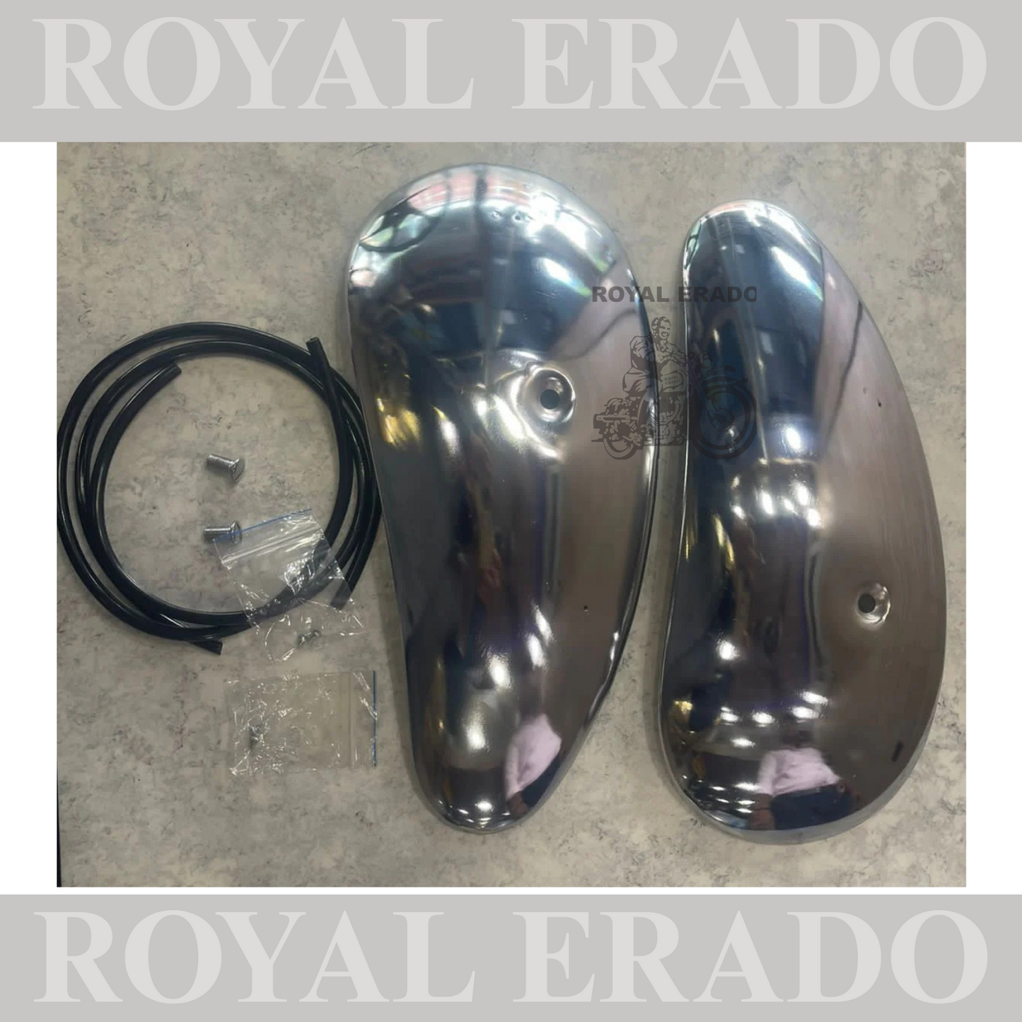 VINTAGE G2 1962 old model bullet 350 STYLE SIDE TANK PLATE IN chrome MILD STEEL
