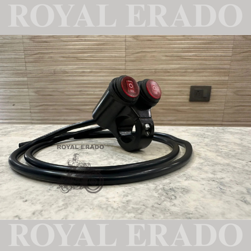 Royal enfield fog light double switch for 3 types of function for classic electra standard battalion reborn meteor 350 super meteor 650 hunter 350 short gun interceptor and continental gt 650  Motorcycle Handlebar Control Switches ON Off Switch