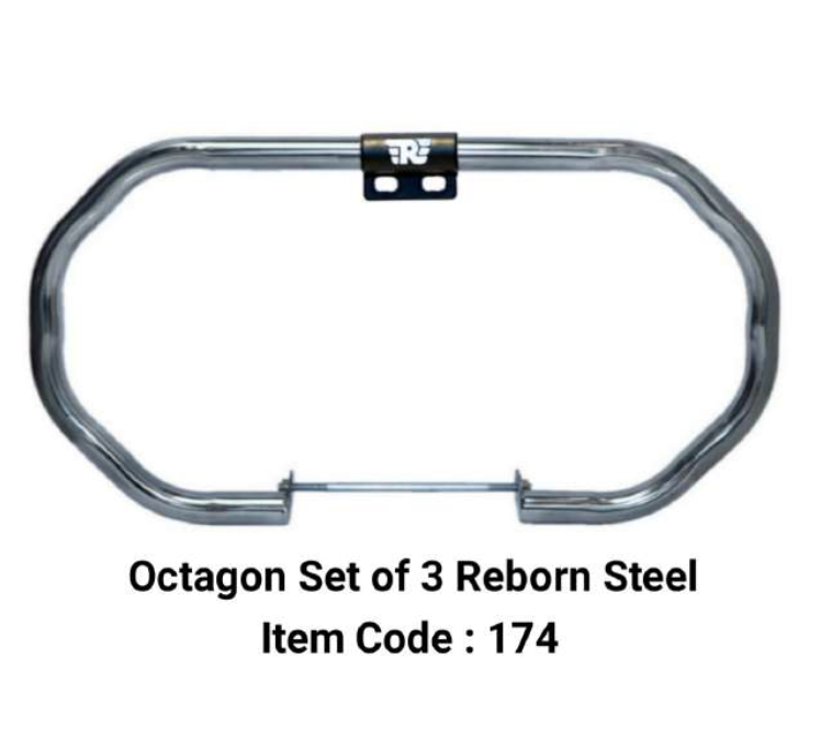 OCTAGON  SET OF 3 PEACES  LEG GAURD CRASH BAR FOR REBORN / METEOR 350CC