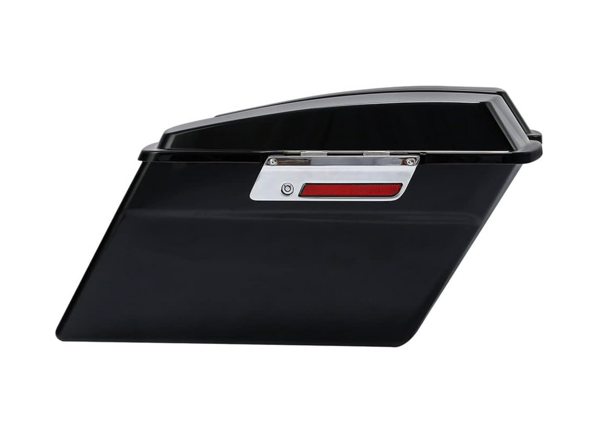 Harley Davidson style side boxes Side Panniers saddle bags for Harley-Davidson Low Rider, Road Glide, Fat Boy, Harley Street 750, Street Rod, Super Meteor 650, Meteor 350, &Classic 650, Jawa Perak, Goan Classic, Battion Standard, Reborn Classic