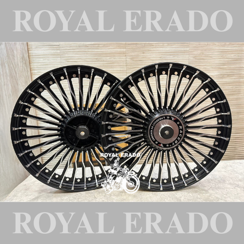 Raceby Kingway RX100 RX-135 RX-100 Alloy Wheels 30 Spoke Harley Design For Yamaha RX-100.