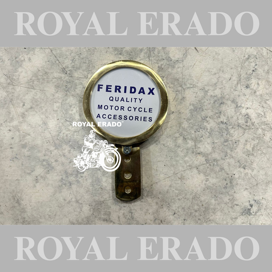 Royal Enfield brass token holder British tax tag holder with glass for Royal Enfield vintage 1962 old model g2, Classic Electra and.
