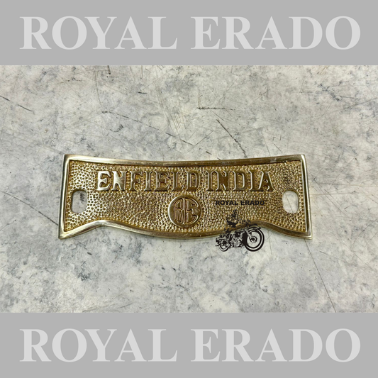 Royal Enfield old model vintage g2 Standard bullet 1962 Kabir Singh style crown plate in brass Enfield India written