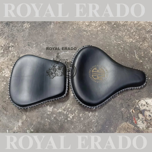 Royal Enfield leather seat for Reborn Classic Kabir sing style black seat with springs.