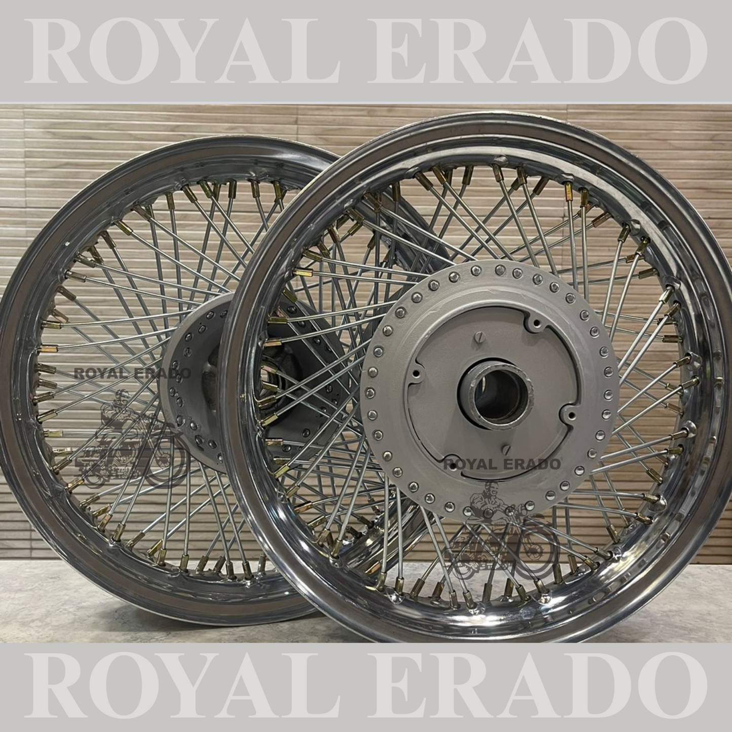 Royal Enfield classic electra standard & thunderbird 80 spoke multi spoke wheel rim in 15” for customization chopper bobberharley style look (multispoke )