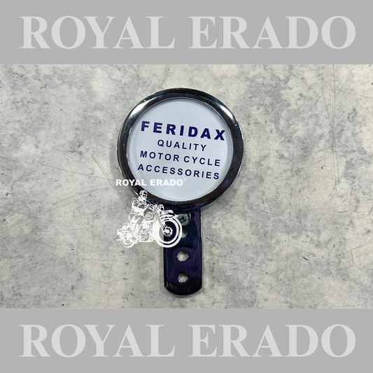 Royal Enfield brass chromed token holder British tax tag holder with Glass in silver for Royal Enfield vintage 1962 old model g2 , Classic Electra and Standard Battalion.