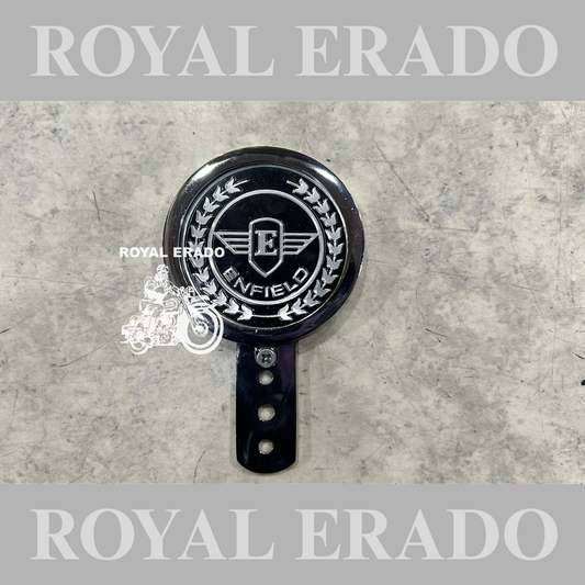 Royal Enfield Reborn Classic Electra Standard Battalion vintage g2 old model 1962 token holder British tax tag holder in chrome with glass E sticker