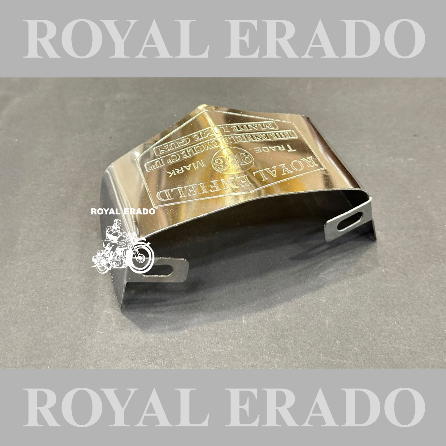 Royal Enfield Vintage British style made in England made like a gun logo Vintage 1962 old g2 model tail light shade in chrome engraved