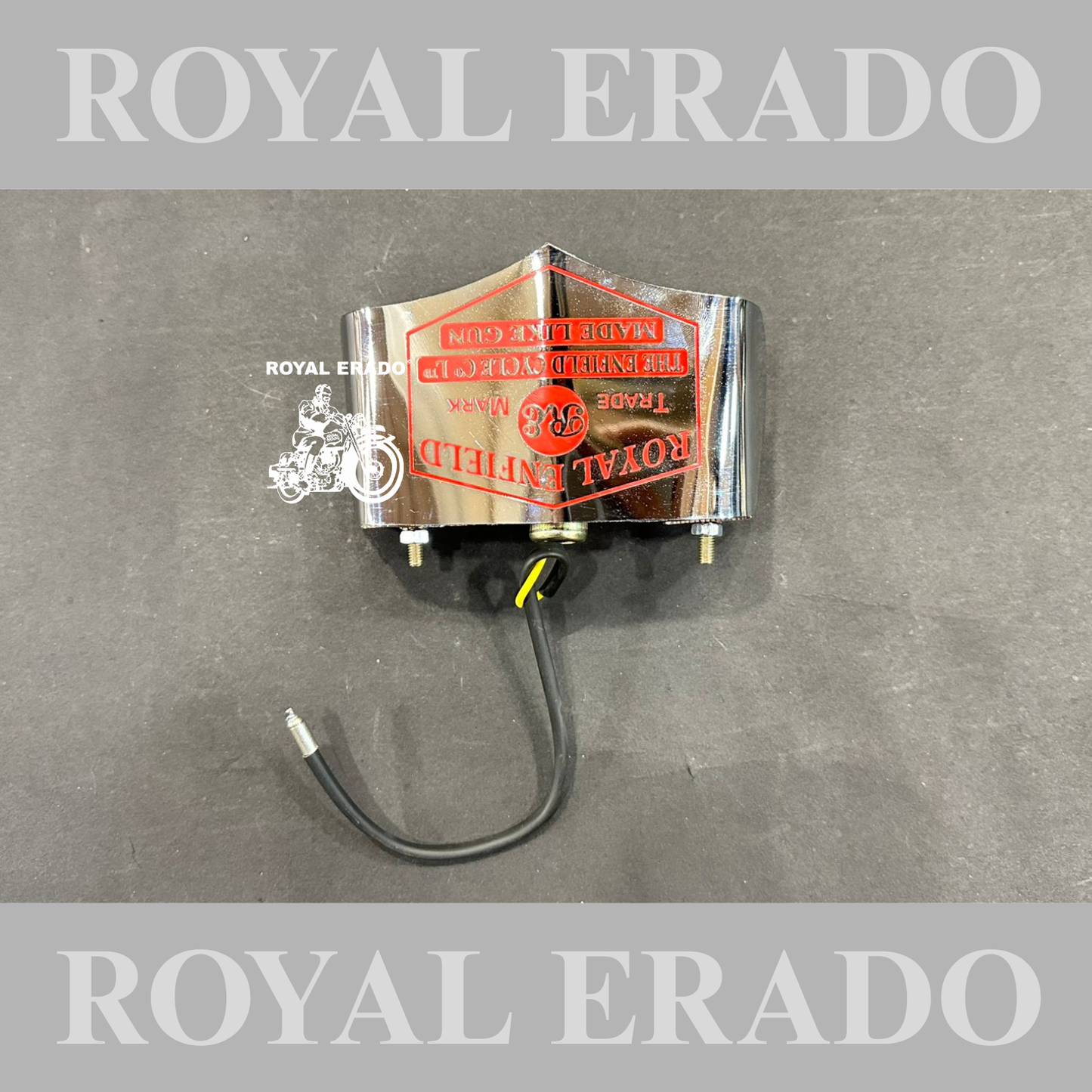 Royal Enfield Vintage British style made in England made like a gun logo Vintage 1962 old g2 model tail light with shade in chrome engraved