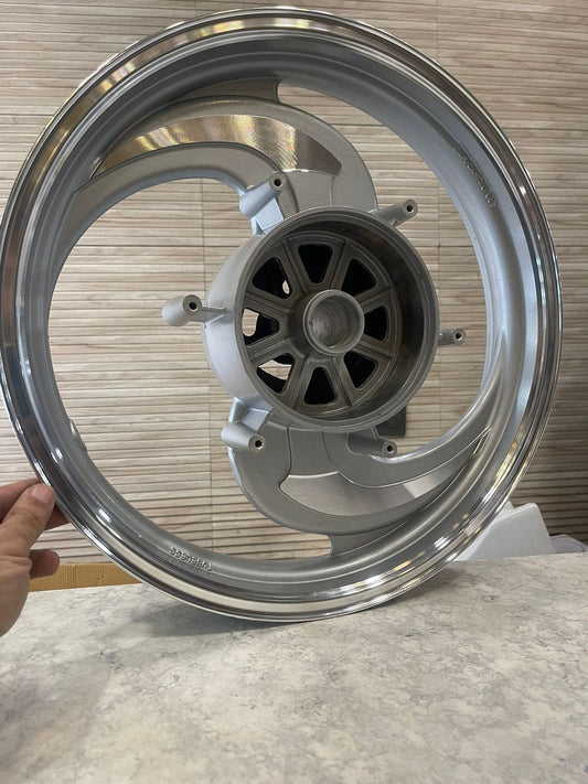KINGWAY RACEBY 2 SPOKE 2S TALWAR CNC Silver Alloy wheel for Royal Enfield  reborn classic double disc and new standard battalion after 2022 model ( front 19” disc & rear disc 18” )