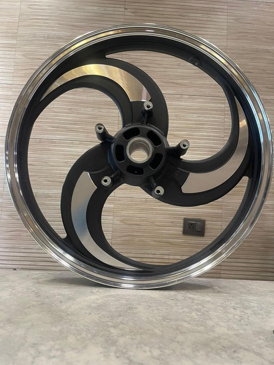 Raceby / Kingway 3S & 3 Spoke Talwar Black Alloy wheel for Royal Enfield  reborn classic double disc and new standard battalion after 2022 model ( front 19” disc & rear disc 18” )