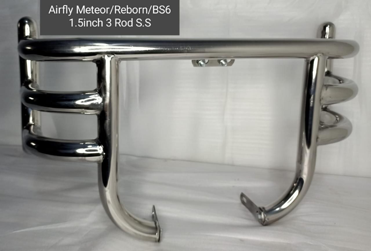 Leg guard stainless steel heavy quality 1.5 inch thickness pipe non-rustable for reborn classic meteor 350 and Standard battalion.